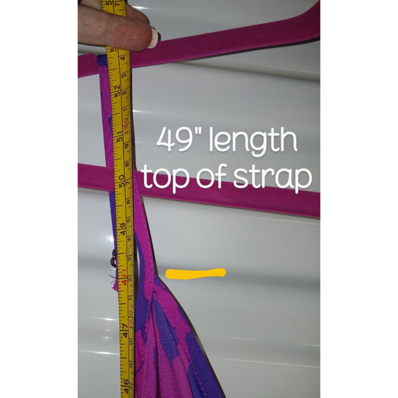 Lightweight and Chic: Pink Blueish Floral Midi Dress with Adjustable Straps - Picture 7 of 11